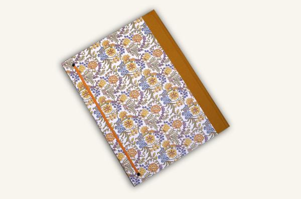 Folder "Otti", flower motif, saffron-colored